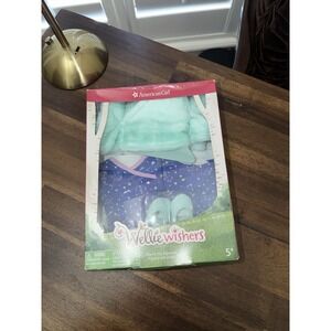 American Girl Doll Wellie Wishers Starry Sky Pajamas PJ, Set Slippers & Blanket